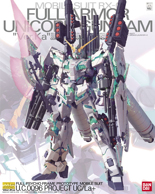 Gundam MG RX-0 Full Armor Unicorn Gundam Ver. Ka 1/100 Scale Model Kit