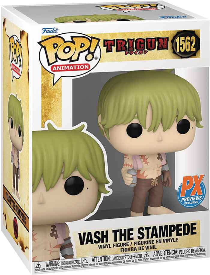Trigun Vash The Stampede Funko Pop! #1562 Shirtless Previews Exclusive Vinyl Figure