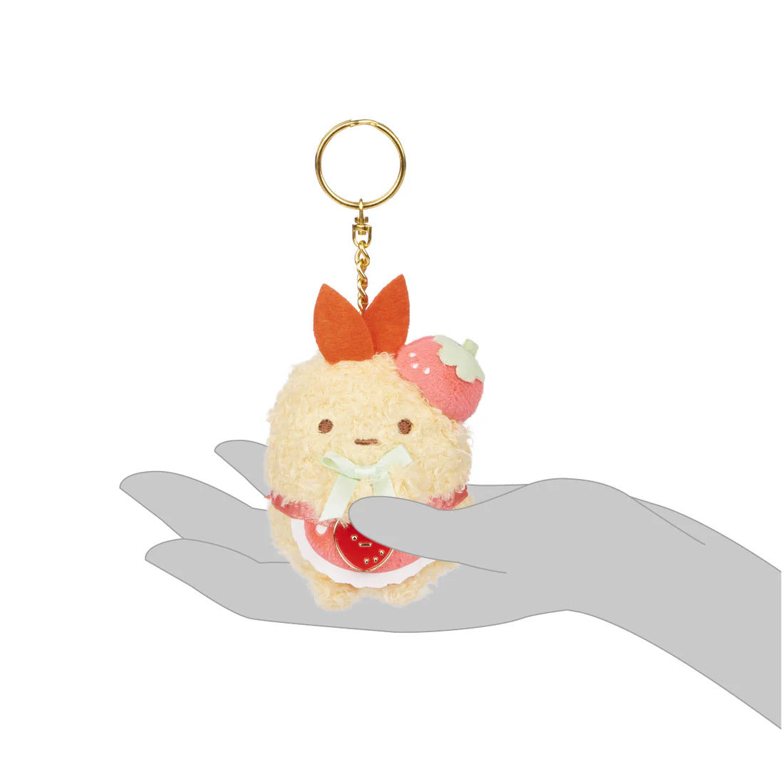 San-X Original Sumikkogurashi Ebi [Strawberry Series] 3" Plush Keychain