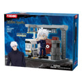 Puremind Jujutsu Kaisen Satoru Gojo Prison Build Set toy box, featuring a chibi-style character figure and a gray and white prison structure, with anime character artwork on the front.