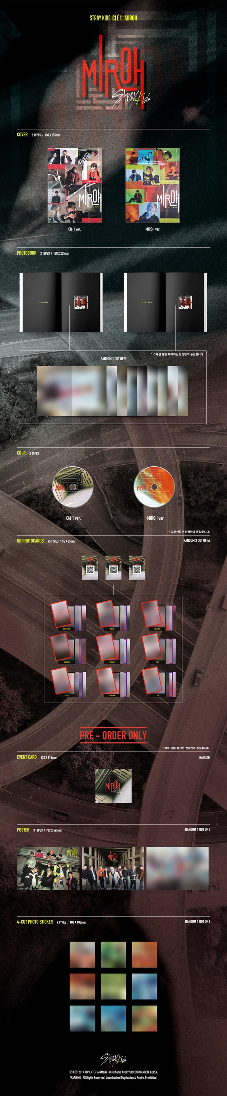 STRAY KIDS [Clé 1: Miroh] 4th Mini Album [Standard Ver.]