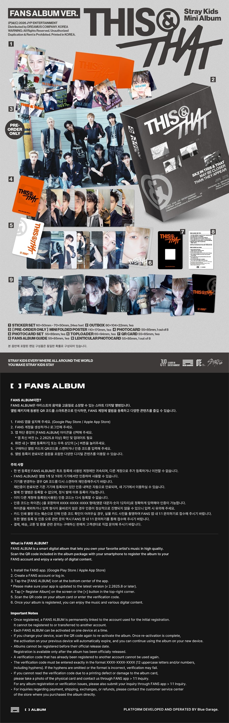 Stray Kids Mini Album [THIS & THAT] Fans Album Version