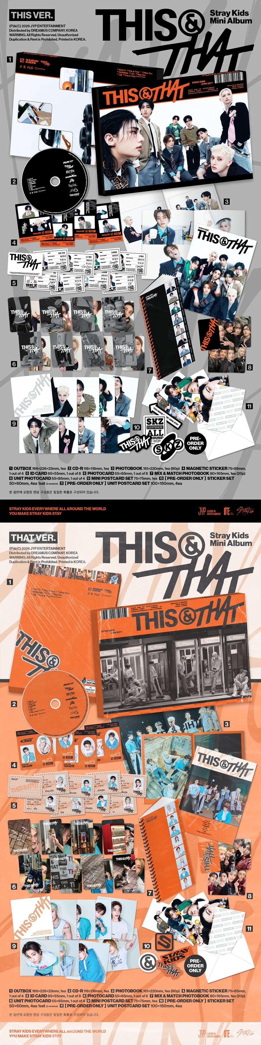 Stray Kids Mini Album [THIS & THAT] THIS Version/THAT Version