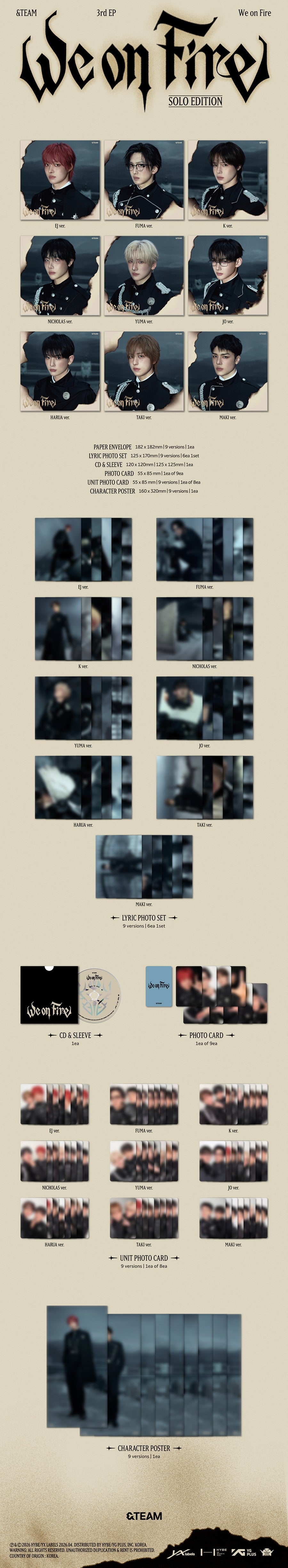 &TEAM [We on Fire] 3rd EP Solo Edition