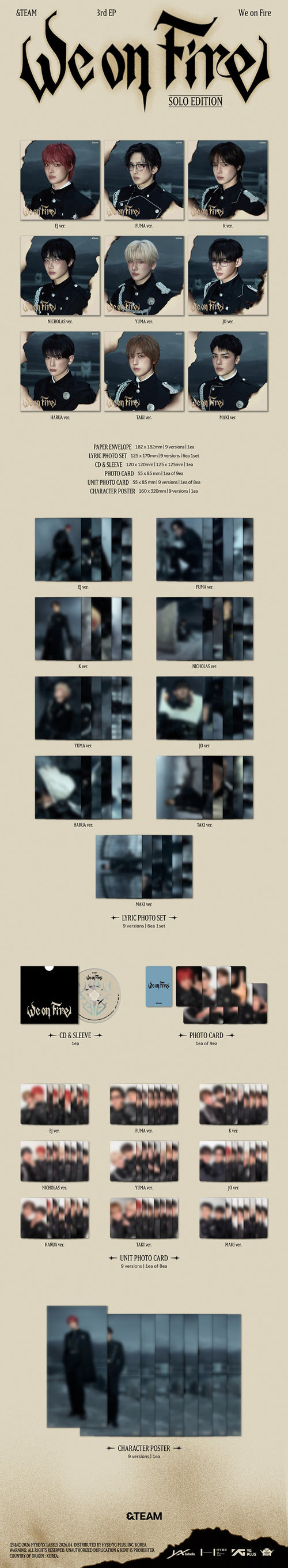 &TEAM [We on Fire] 3rd EP Solo Edition