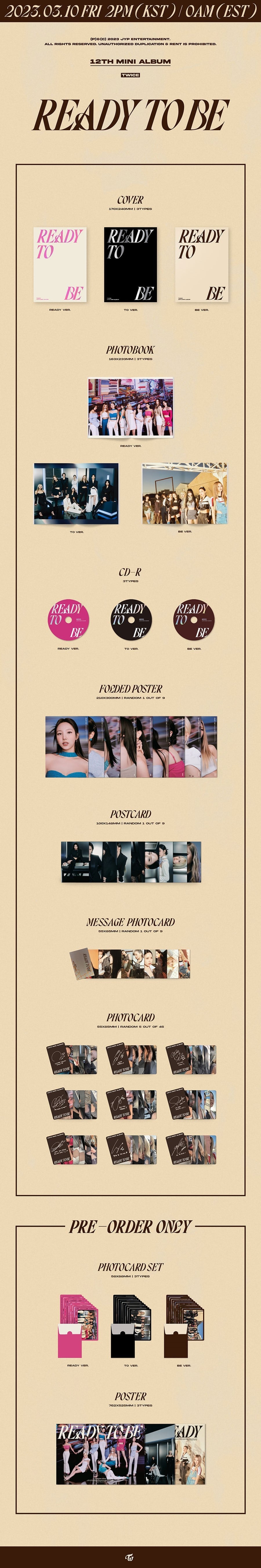 TWICE [Ready To Be] 12th Mini Album [Photobook Ver.]